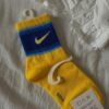 YELLOW BLUE NIKE SOCKS